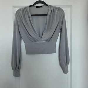 Women’s Deep V Crop Blouse